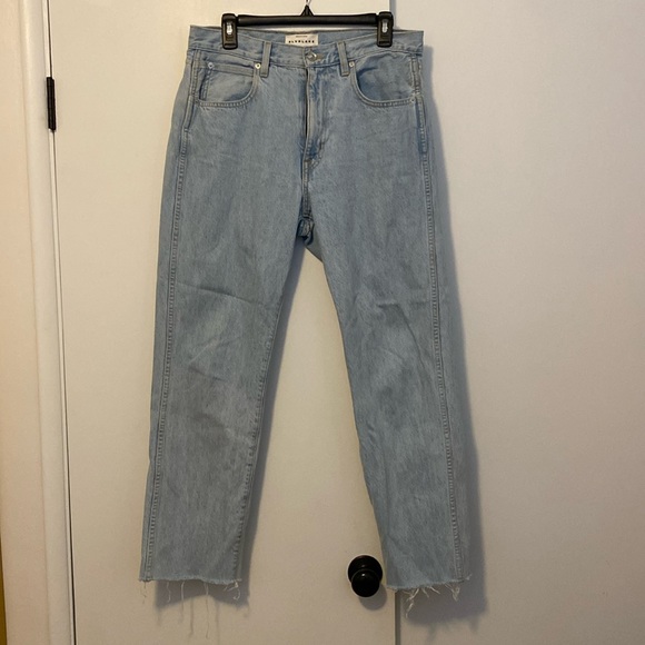 SLVRLAKE Hero High Waist Raw Hem Slim Straight Leg Jeans (Free and Easy) - Picture 2 of 10